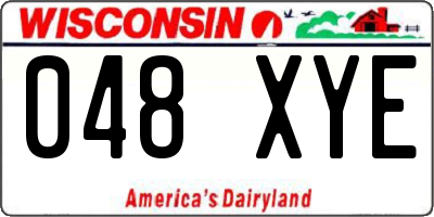 WI license plate 048XYE