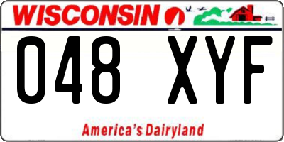 WI license plate 048XYF