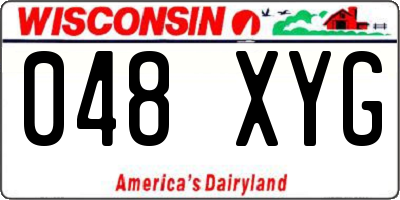 WI license plate 048XYG