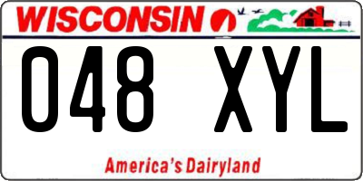 WI license plate 048XYL