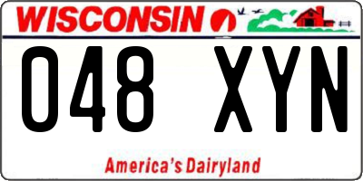 WI license plate 048XYN