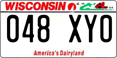 WI license plate 048XYO