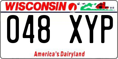 WI license plate 048XYP