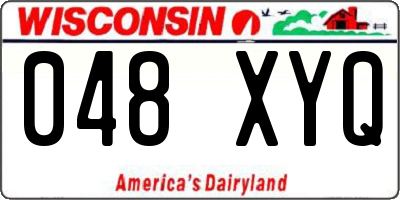 WI license plate 048XYQ