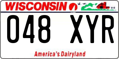WI license plate 048XYR