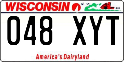 WI license plate 048XYT