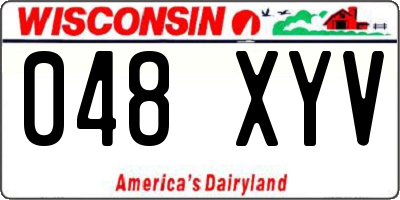 WI license plate 048XYV