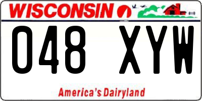 WI license plate 048XYW