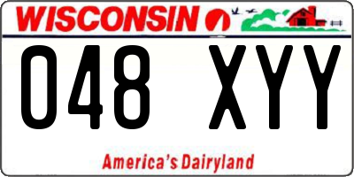 WI license plate 048XYY