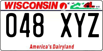 WI license plate 048XYZ