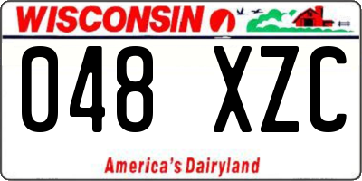 WI license plate 048XZC