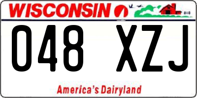 WI license plate 048XZJ