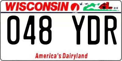 WI license plate 048YDR