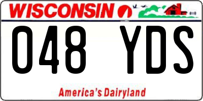 WI license plate 048YDS