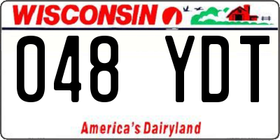 WI license plate 048YDT