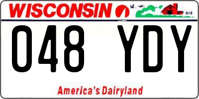 WI license plate 048YDY