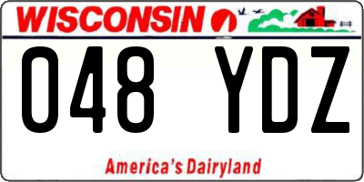 WI license plate 048YDZ