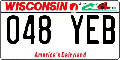 WI license plate 048YEB