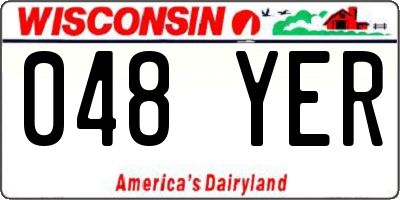 WI license plate 048YER