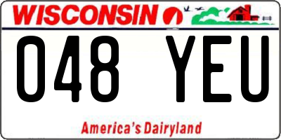 WI license plate 048YEU