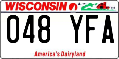 WI license plate 048YFA