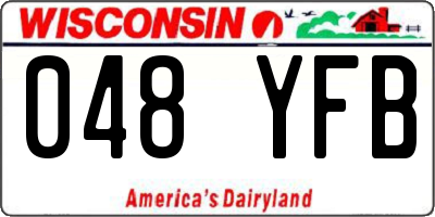 WI license plate 048YFB