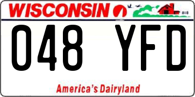 WI license plate 048YFD