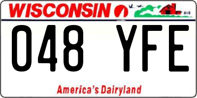 WI license plate 048YFE