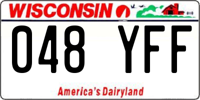 WI license plate 048YFF