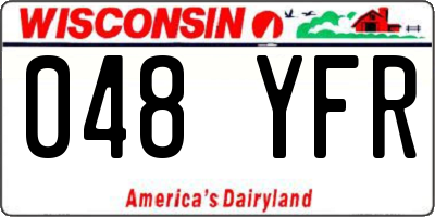 WI license plate 048YFR