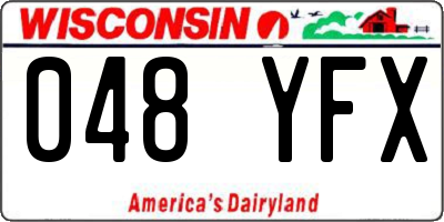 WI license plate 048YFX