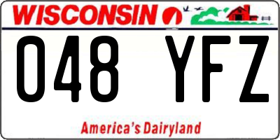 WI license plate 048YFZ
