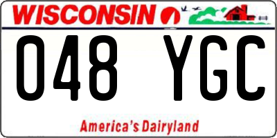 WI license plate 048YGC