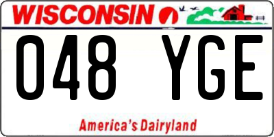 WI license plate 048YGE