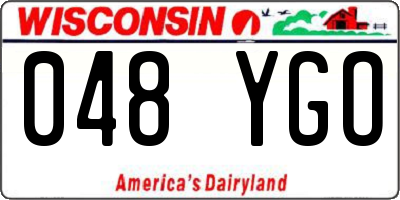 WI license plate 048YGO