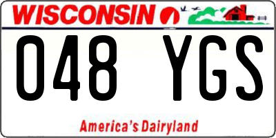 WI license plate 048YGS