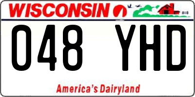 WI license plate 048YHD