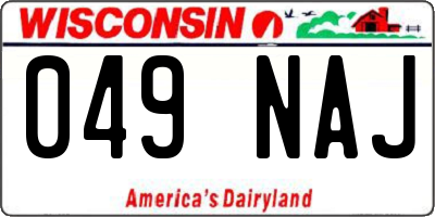 WI license plate 049NAJ