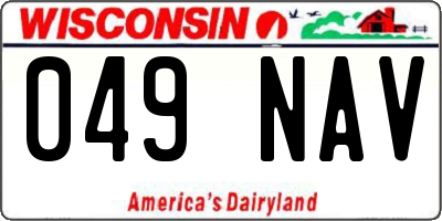 WI license plate 049NAV