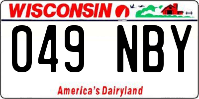 WI license plate 049NBY