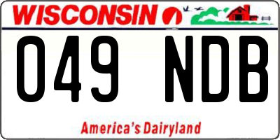 WI license plate 049NDB
