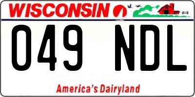 WI license plate 049NDL