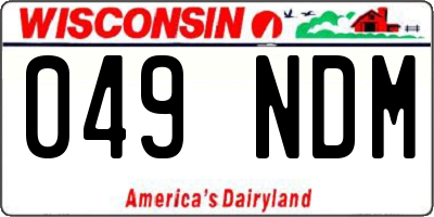 WI license plate 049NDM