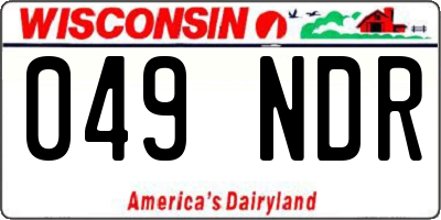 WI license plate 049NDR