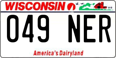 WI license plate 049NER