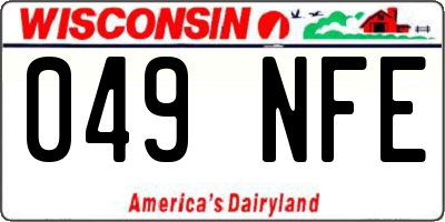 WI license plate 049NFE