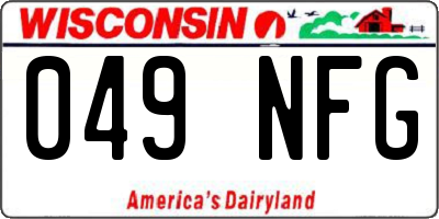 WI license plate 049NFG