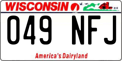 WI license plate 049NFJ