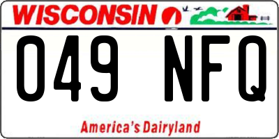 WI license plate 049NFQ