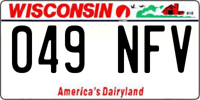 WI license plate 049NFV